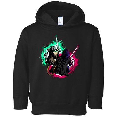 Cat Wars Light Swords Star Cats Funny Toddler Hoodie