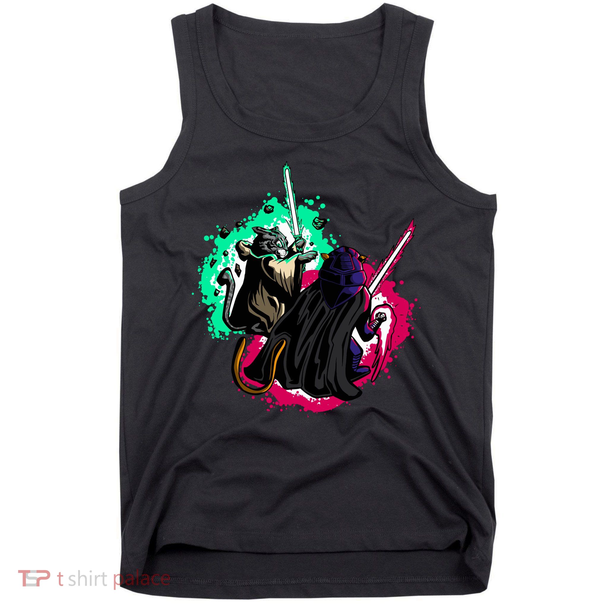 Cat Wars Light Swords Star Cats Funny Tank Top