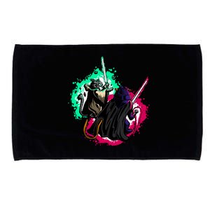 Cat Wars Light Swords Star Cats Funny Microfiber Hand Towel