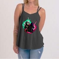 Cat Wars Light Swords Star Cats Funny Women's Strappy Tank