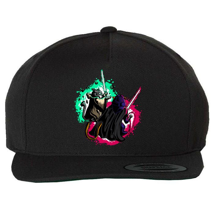 Cat Wars Light Swords Star Cats Funny Wool Snapback Cap