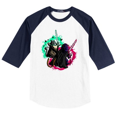 Cat Wars Light Swords Star Cats Funny Baseball Sleeve Shirt