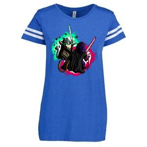 Cat Wars Light Swords Star Cats Funny Enza Ladies Jersey Football T-Shirt