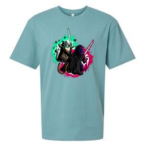 Cat Wars Light Swords Star Cats Funny Sueded Cloud Jersey T-Shirt