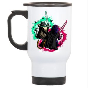 Cat Wars Light Swords Star Cats Funny Stainless Steel Travel Mug