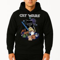 Cat Wars Meow Cat Lover Illustration Hoodie