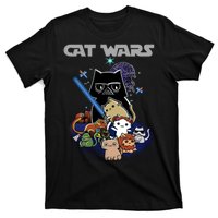 Cat Wars Meow Cat Lover Illustration T-Shirt