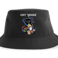Cat Wars Meow Cat Lover Illustration Sustainable Bucket Hat