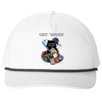 Cat Wars Meow Cat Lover Illustration Snapback Five-Panel Rope Hat