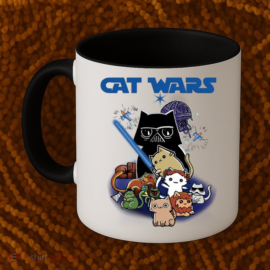 Cat Wars Meow Cat Lover Illustration Mug