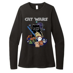 Cat Wars Meow Cat Lover Illustration Womens CVC Long Sleeve Shirt