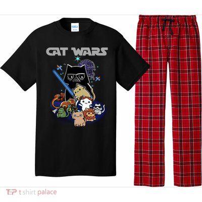Cat Wars Meow Cat Lover Illustration Pajama Set