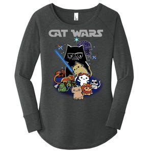 Cat Wars Meow Cat Lover Illustration Women's Perfect Tri Tunic Long Sleeve Shirt