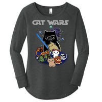 Cat Wars Meow Cat Lover Illustration Women's Perfect Tri Tunic Long Sleeve Shirt