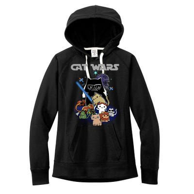 Cat Wars Meow Cat Lover Illustration Women's Fleece Hoodie