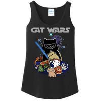 Cat Wars Meow Cat Lover Illustration Ladies Essential Tank