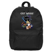 Cat Wars Meow Cat Lover Illustration 16 in Basic Backpack