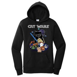 Cat Wars Meow Cat Lover Illustration Women's Pullover Hoodie