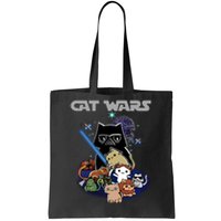 Cat Wars Meow Cat Lover Illustration Tote Bag