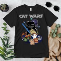 Cat Wars Meow Cat Lover Illustration Premium T-Shirt