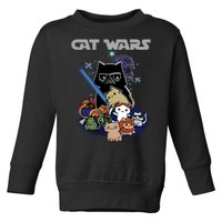 Cat Wars Meow Cat Lover Illustration Toddler Sweatshirt