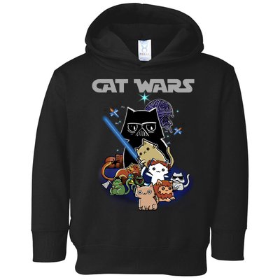 Cat Wars Meow Cat Lover Illustration Toddler Hoodie