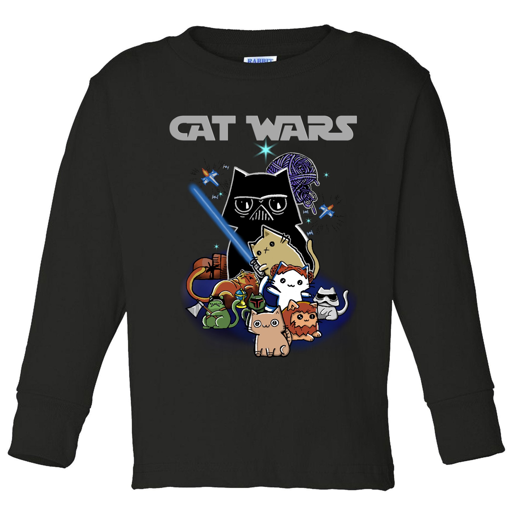 Cat Wars Meow Cat Lover Illustration Toddler Long Sleeve Shirt