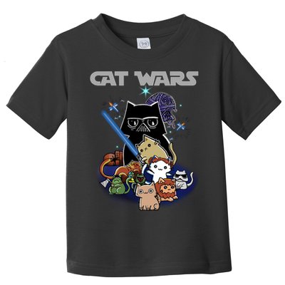 Cat Wars Meow Cat Lover Illustration Toddler T-Shirt