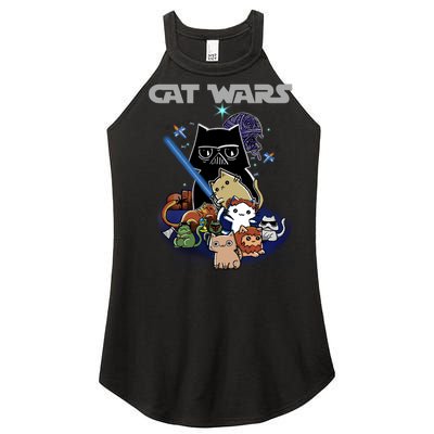 Cat Wars Meow Cat Lover Illustration Women’s Perfect Tri Rocker Tank