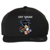 Cat Wars Meow Cat Lover Illustration Wool Snapback Cap