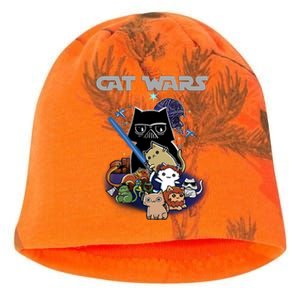 Cat Wars Meow Cat Lover Illustration Kati - Camo Knit Beanie