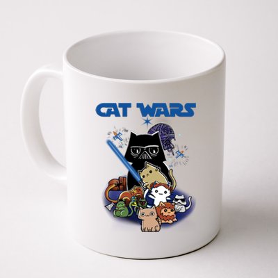 Cat Wars Meow Cat Lover Illustration Coffee Mug