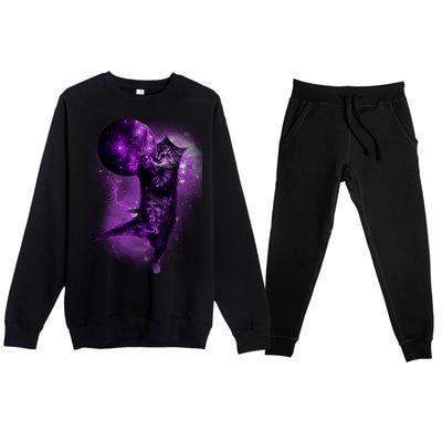 Cat World Galaxy Premium Crewneck Sweatsuit Set