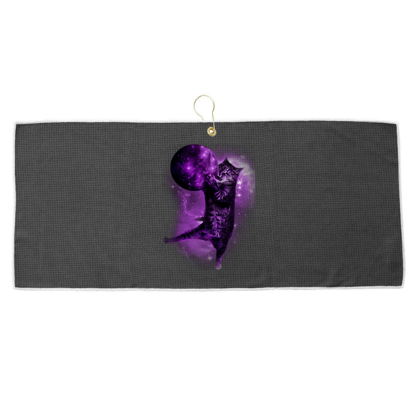 Cat World Galaxy Large Microfiber Waffle Golf Towel