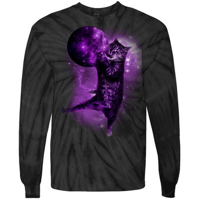 Cat World Galaxy Tie-Dye Long Sleeve Shirt