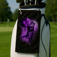 Cat World Galaxy Golf Towel