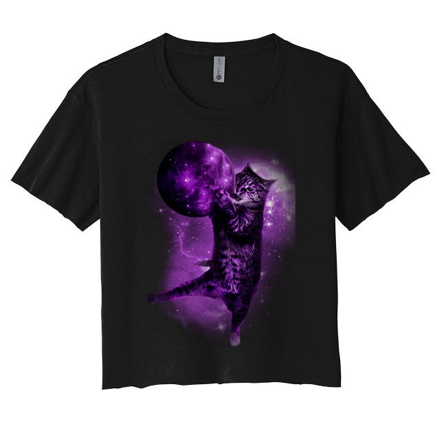 Cat World Galaxy Crop Top