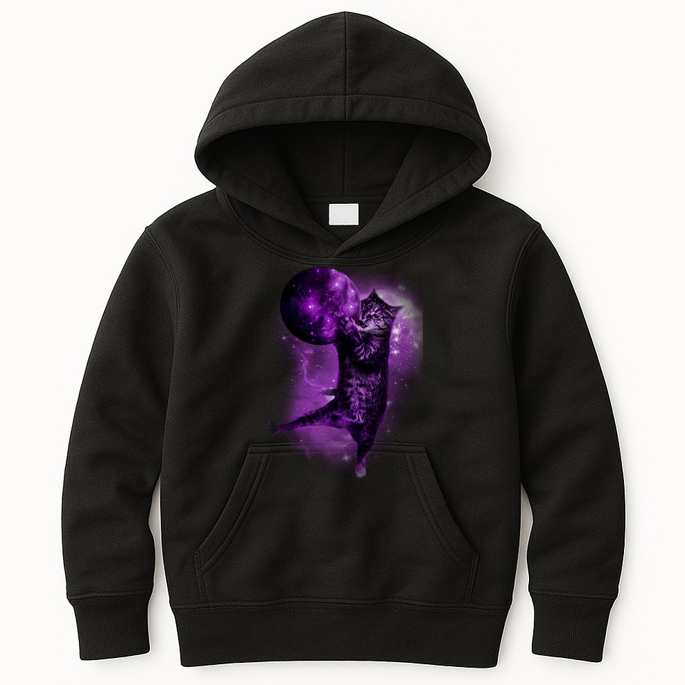 Cat World Galaxy Kids Hoodie