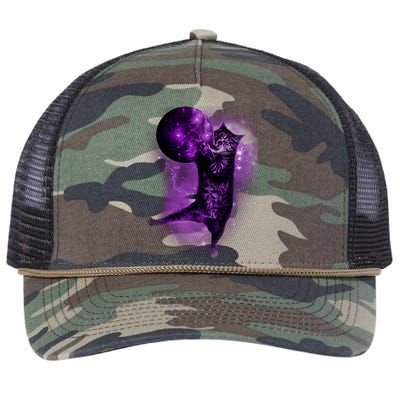 Cat World Galaxy Retro Rope Trucker Hat Cap