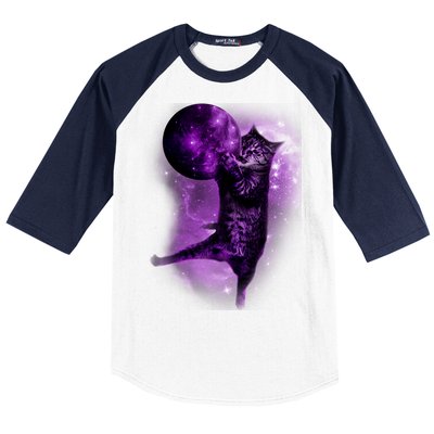 Cat World Galaxy Baseball Sleeve Shirt