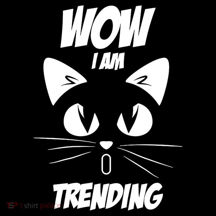 Cat Wow I'm Trending Flatbill Hat