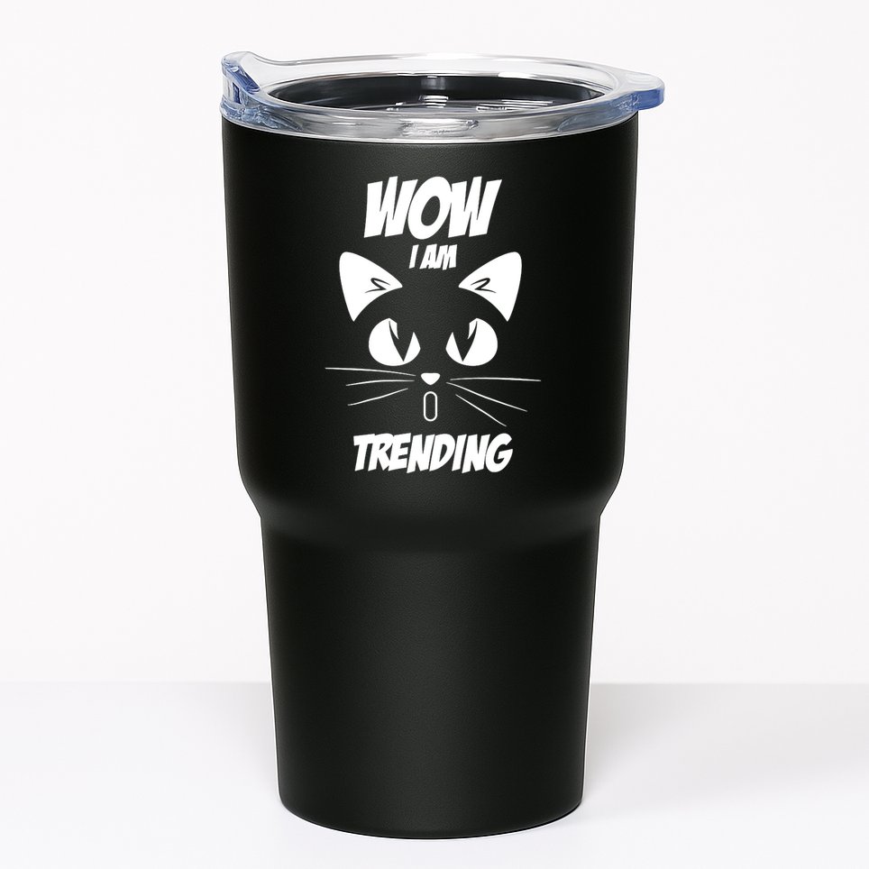 Cat Wow I'm Trending Tumbler