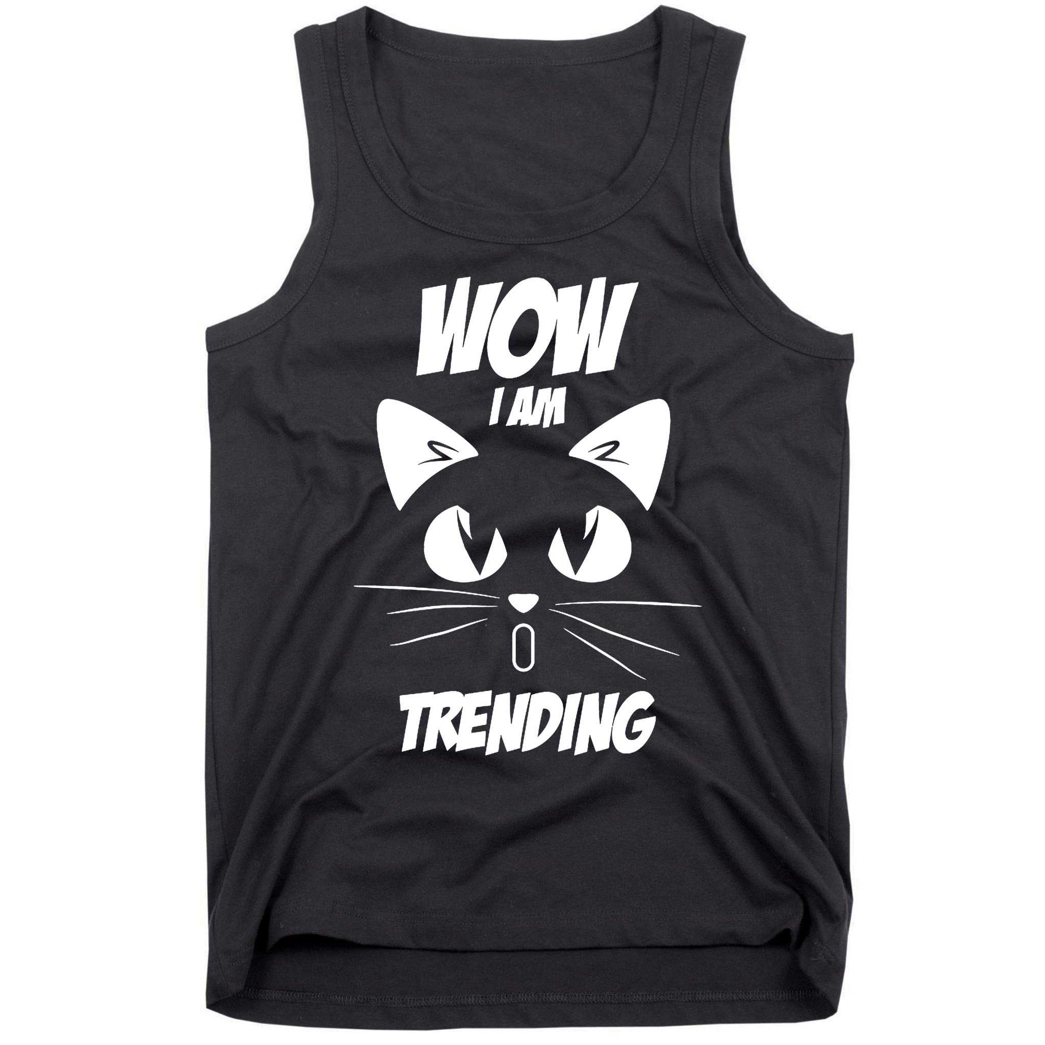 Cat Wow I'm Trending Tank Top
