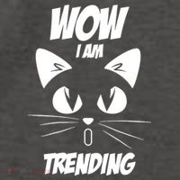 Cat Wow I'm Trending Vector Backpack