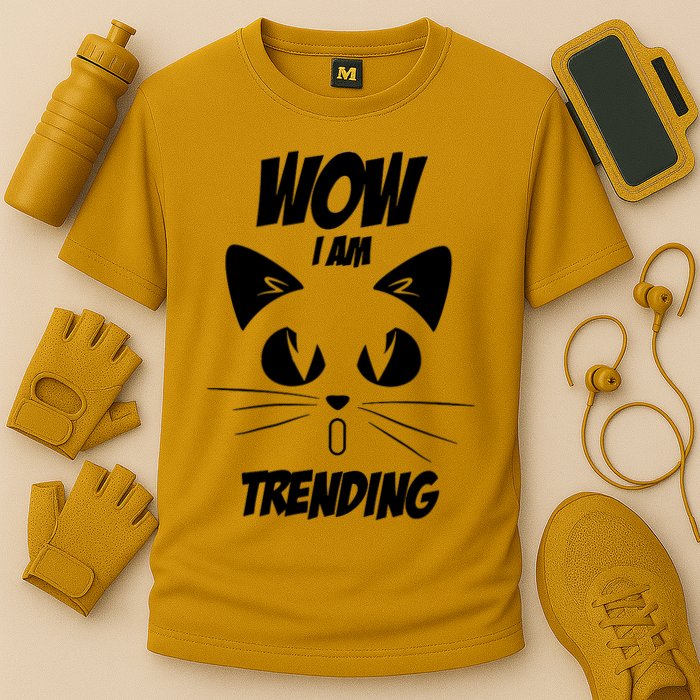 Cat Wow I'm Trending Performance Shirt