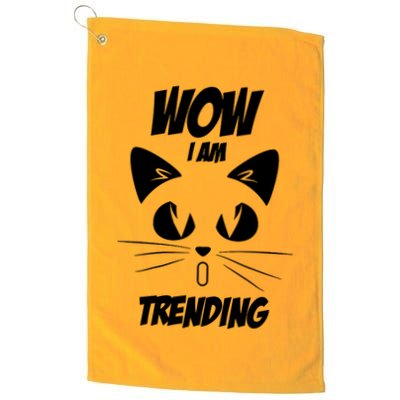 Cat Wow I'm Trending Golf Towel