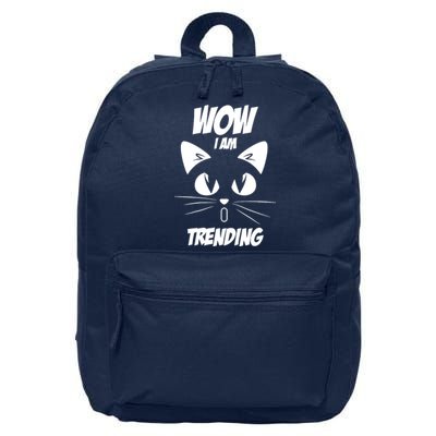 Cat Wow I'm Trending 16 in Basic Backpack