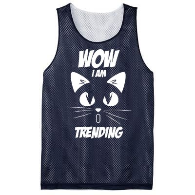 Cat Wow I'm Trending Mesh Reversible Basketball Jersey Tank