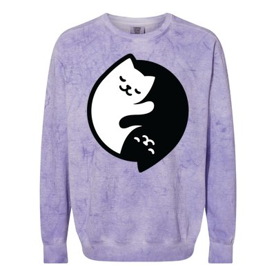 Cat Yin And Yang Cute Colorblast Crewneck Sweatshirt