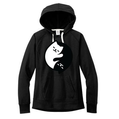 Cat Yin And Yang Cute Women's Fleece Hoodie